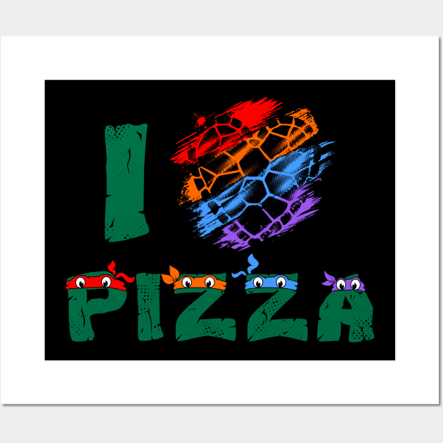 Pizza Lover Ninjas Wall Art by inkonfiremx